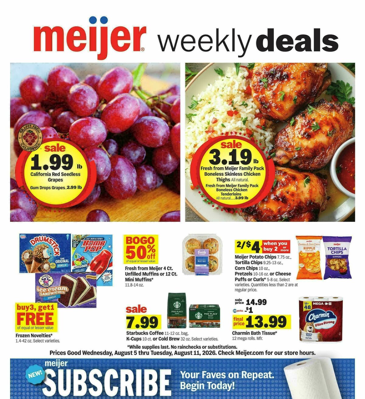 Meijer Weekly Ad from August 5