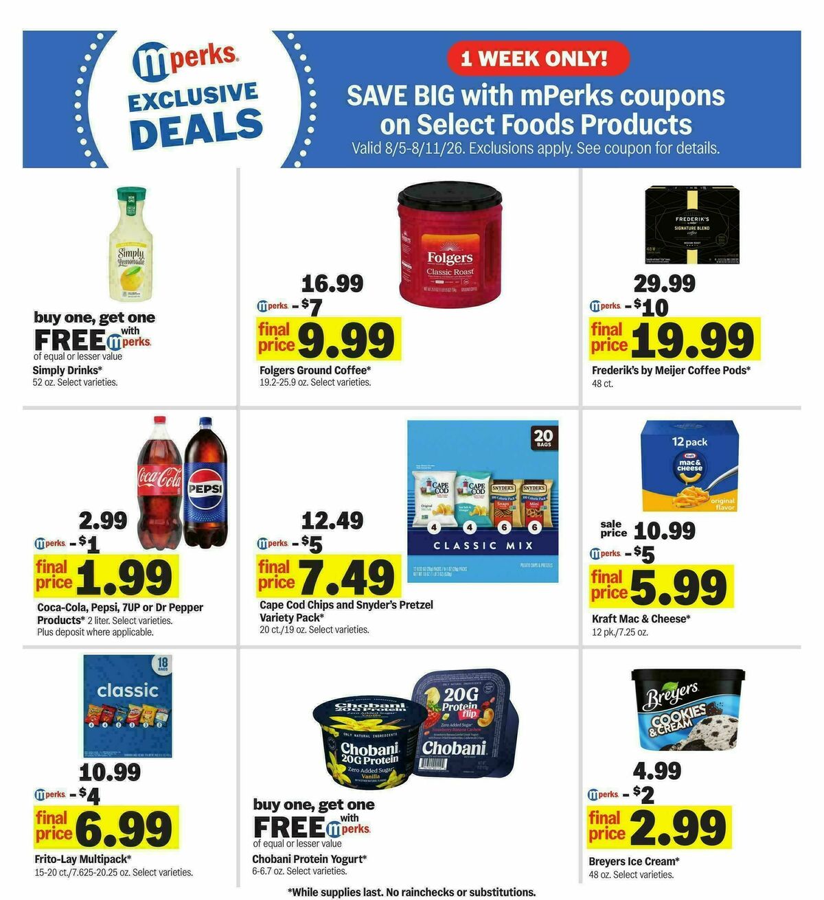 Meijer Weekly Ad from August 5