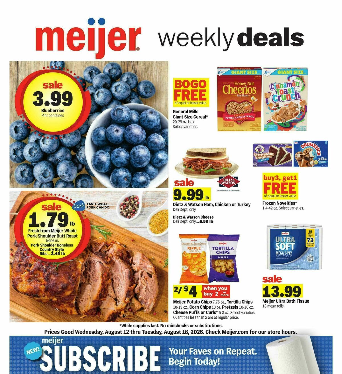 Meijer Weekly Ad from August 12