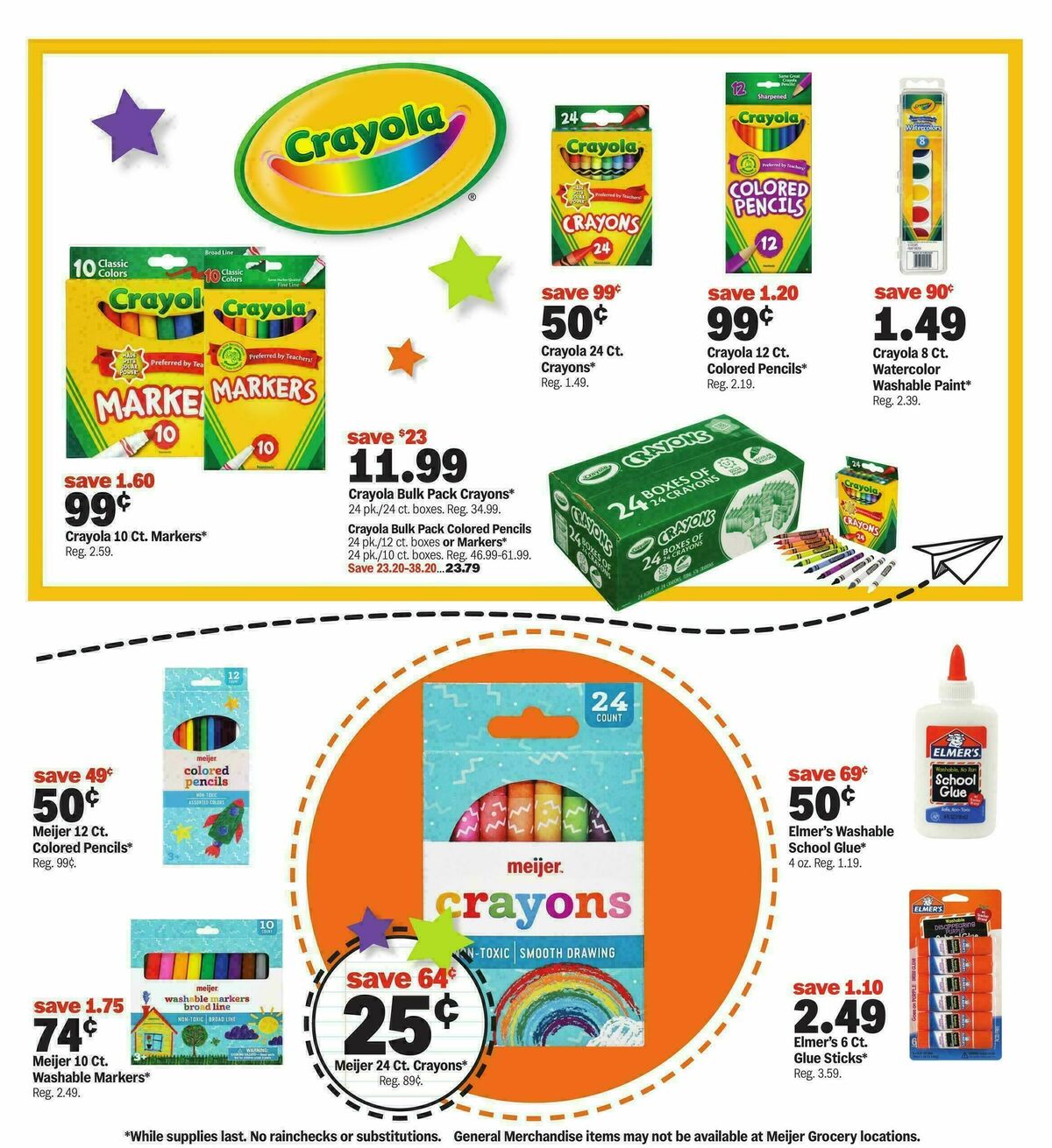Meijer School deals under $1 Weekly Ad from August 12