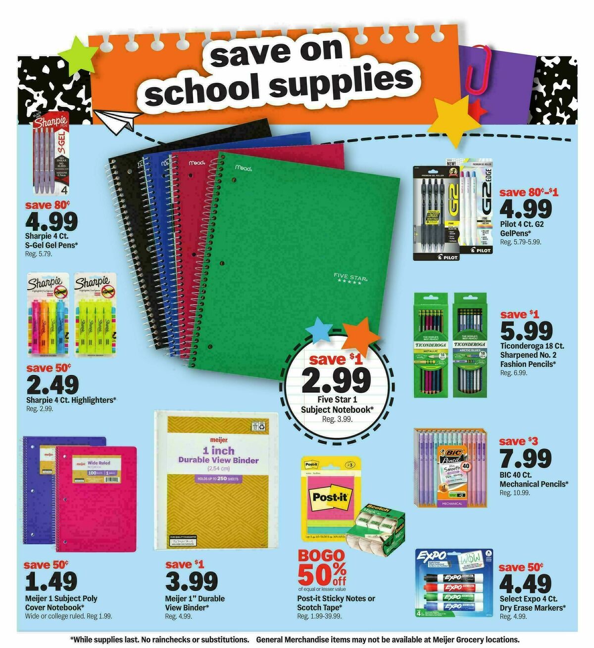 Meijer School deals under $1 Weekly Ad from August 12