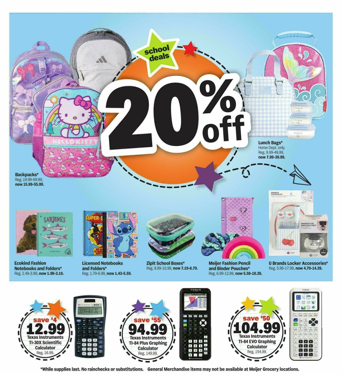 Meijer School deals under $1 Weekly Ad from August 12