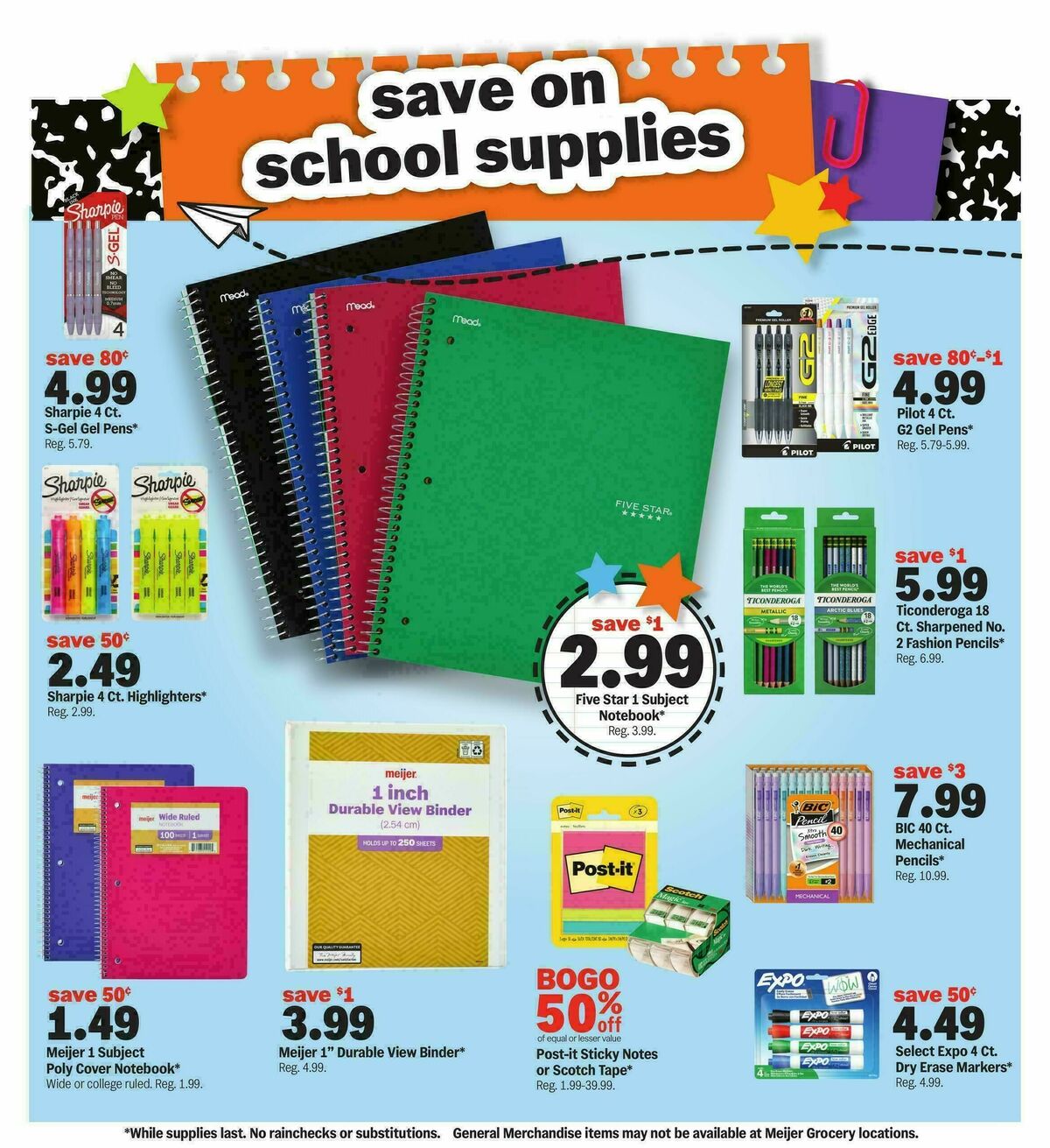 Meijer School deals under $1 Weekly Ad from August 26