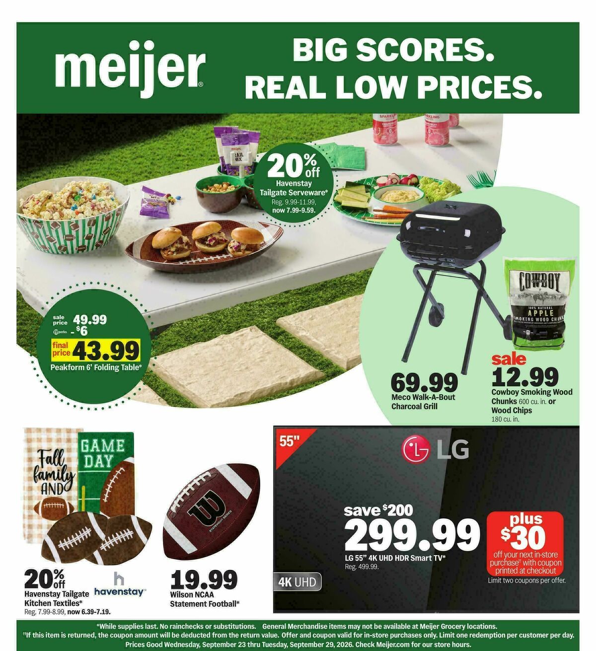 Meijer Big stores real low prices Weekly Ad from September 23