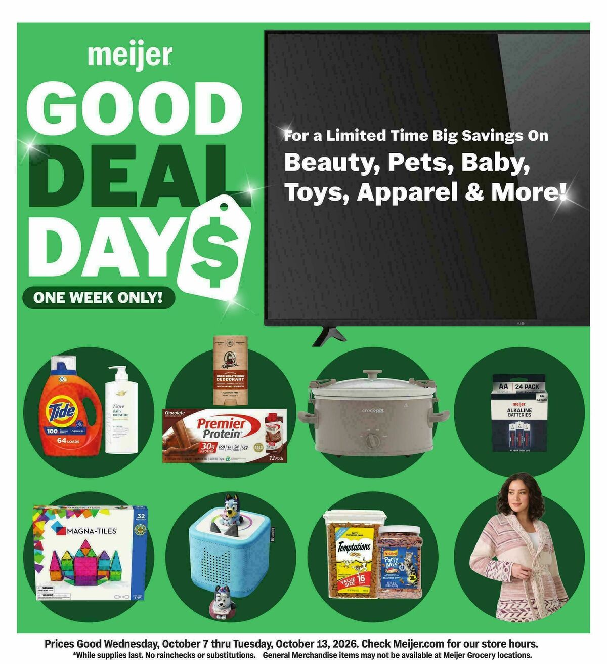 Meijer Good deal days. one week only! Weekly Ad from October 7