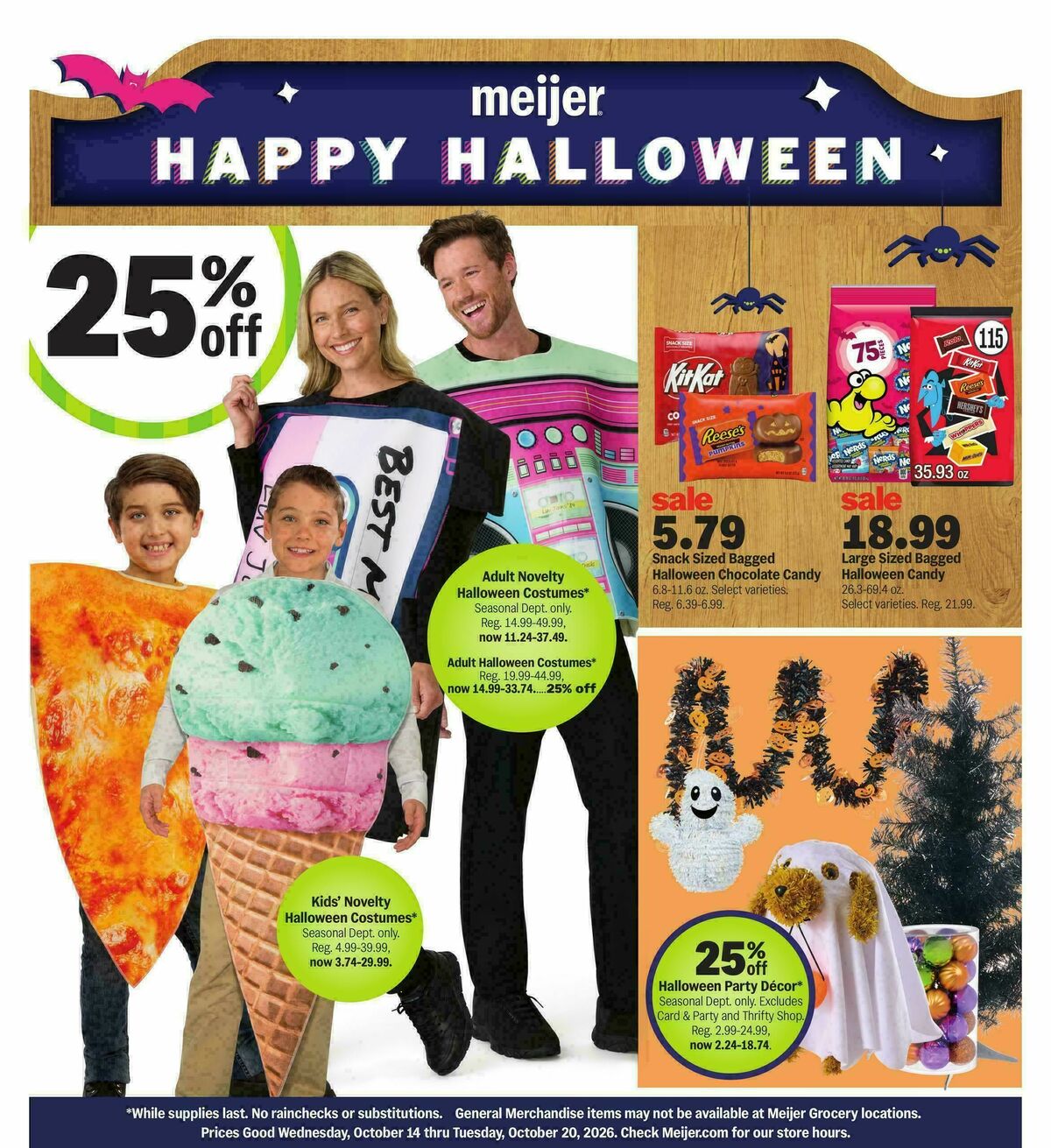 Meijer Happy Halloween Weekly Ad from October 14