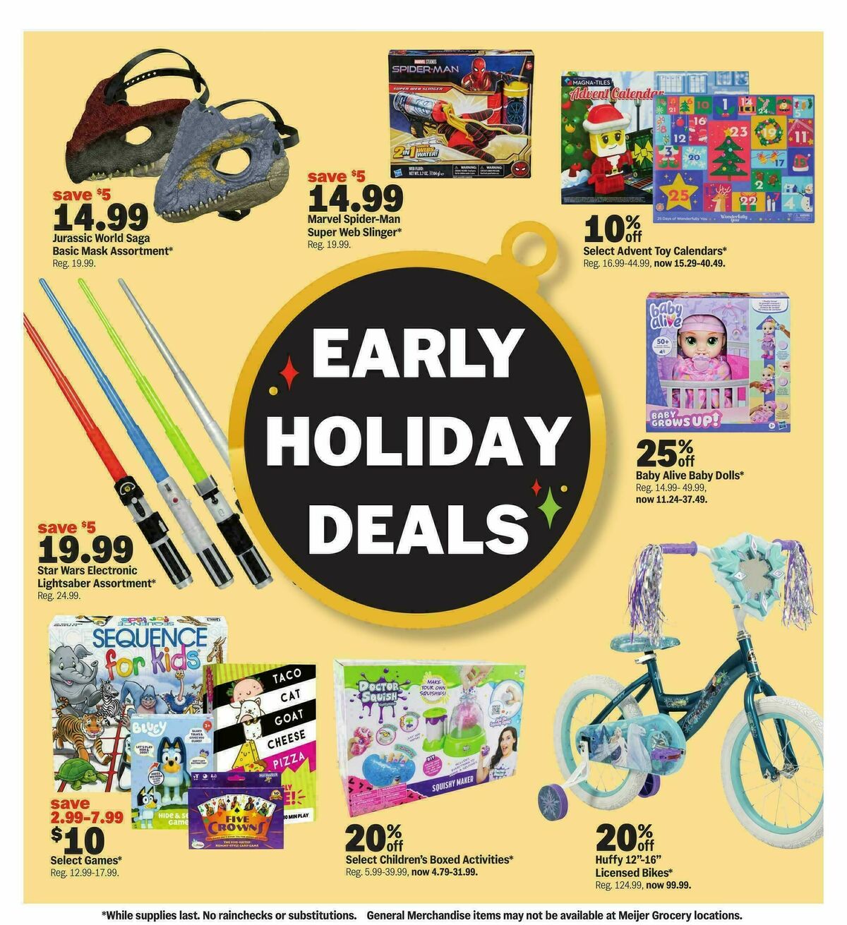 Meijer Early Holiday Deals Weekly Ad from October 14