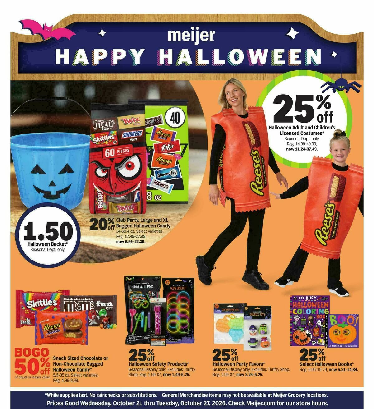 Meijer Happy Halloween Weekly Ad from October 21