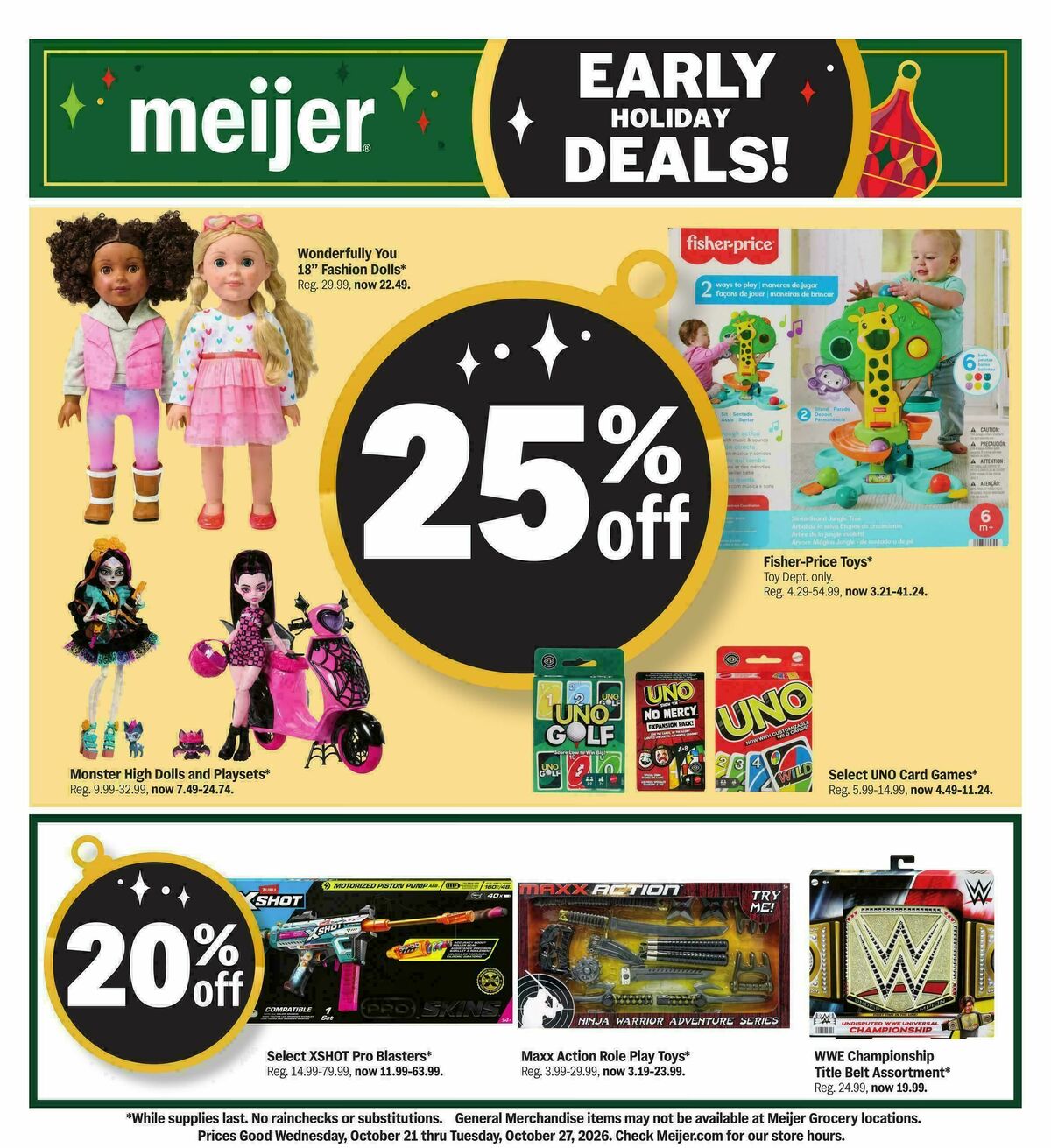Meijer Early Holiday Deals! Weekly Ad from October 21