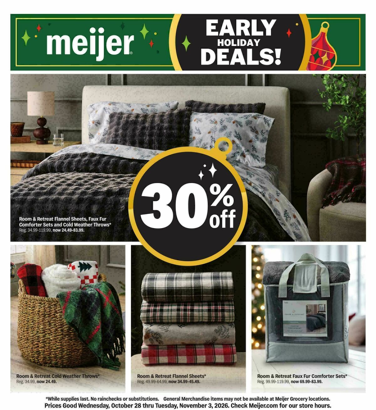Meijer Early Holiday Deals Weekly Ad from October 28