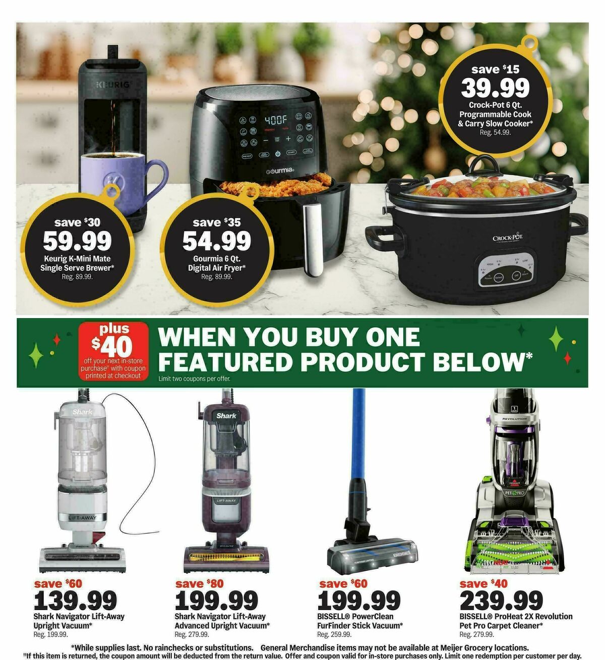 Meijer Early Holiday Deals Weekly Ad from October 28