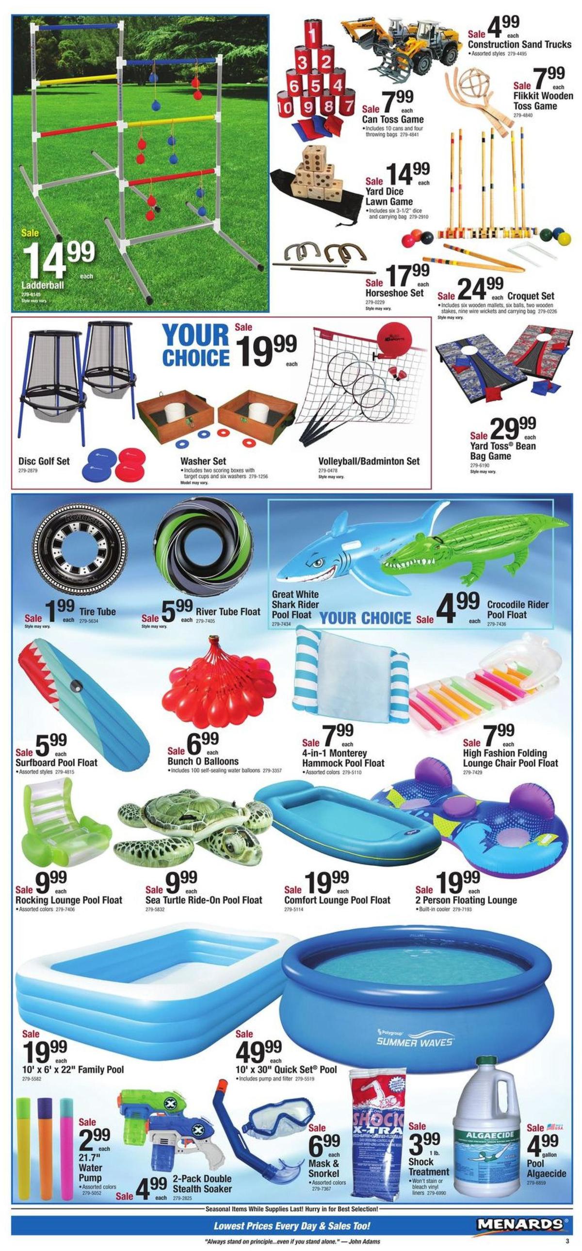 Menards 4th of July Sale - Outdoor Gear Weekly Ad from June 26
