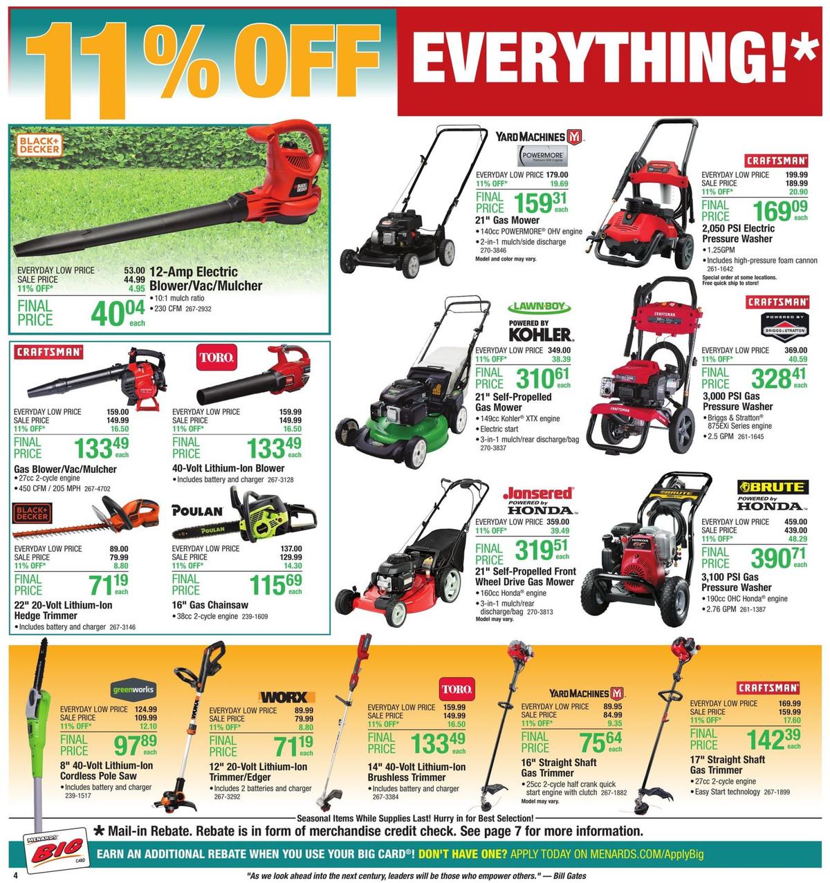Menards Weekly Ad from July 7