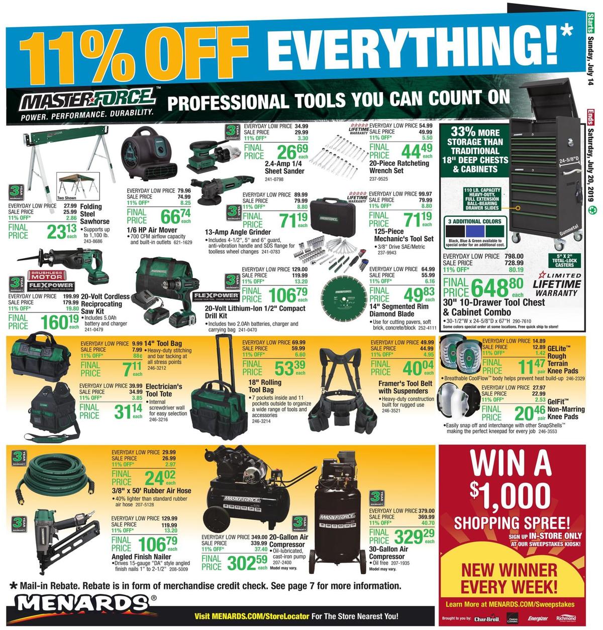 Menards Weekly Ad from July 14