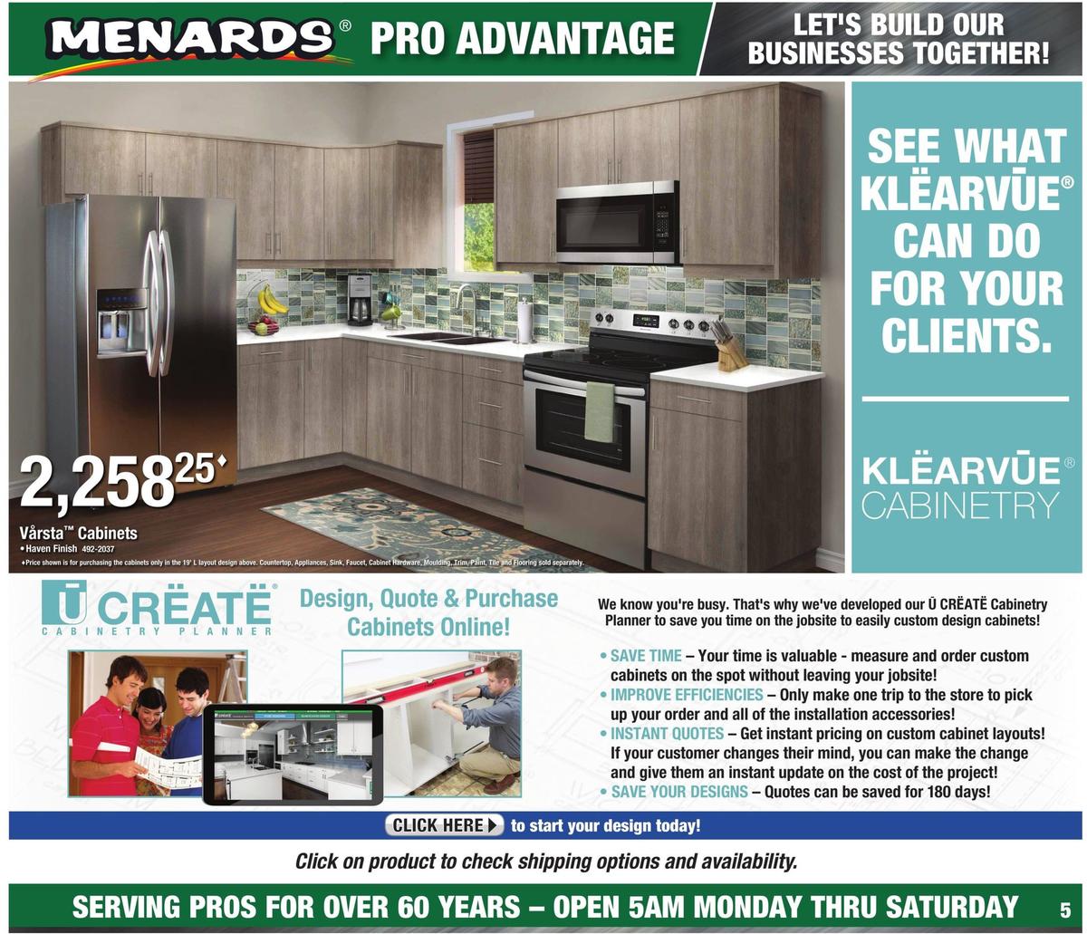 Menards Pro Advantage Weekly Ad from July 28