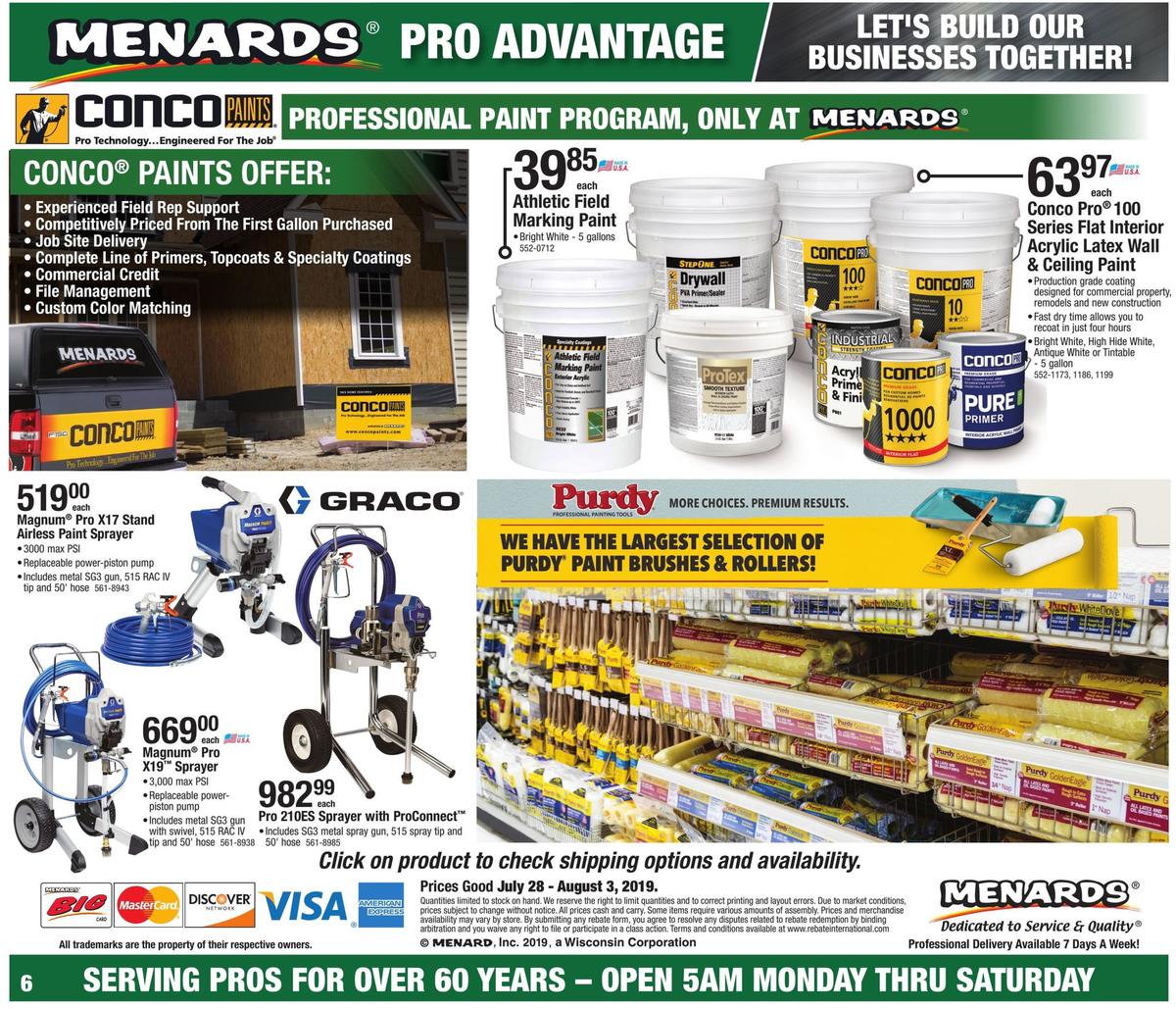 Menards Pro Advantage Weekly Ad from July 28