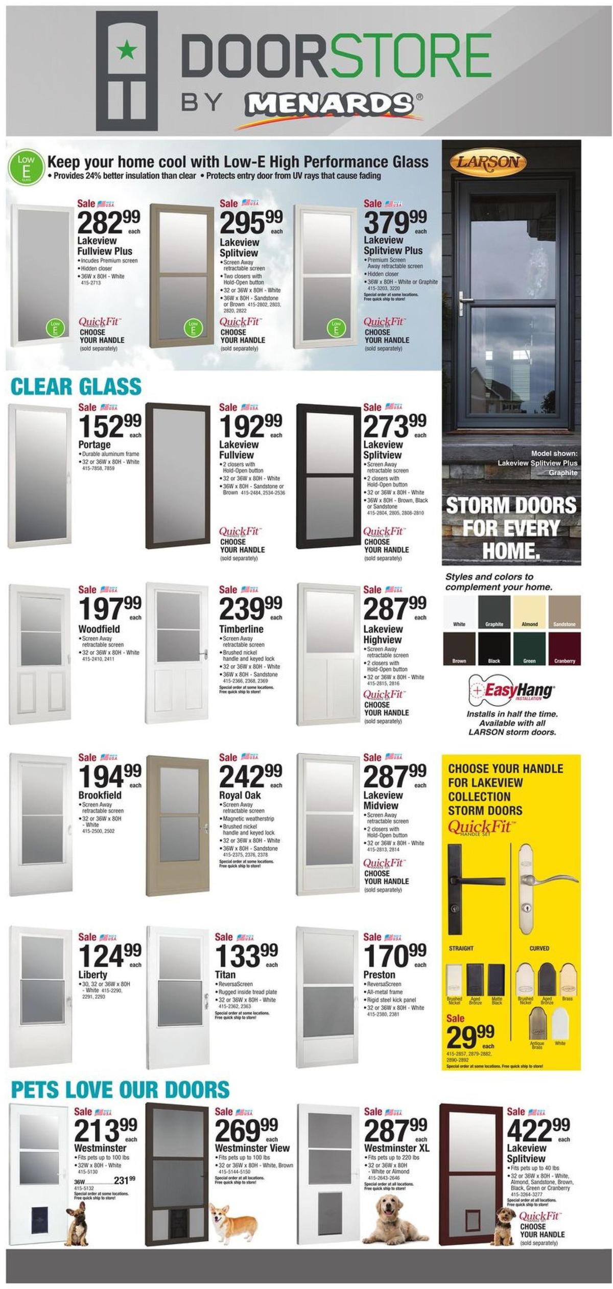 Menards Door and Window Sale Weekly Ad from July 24