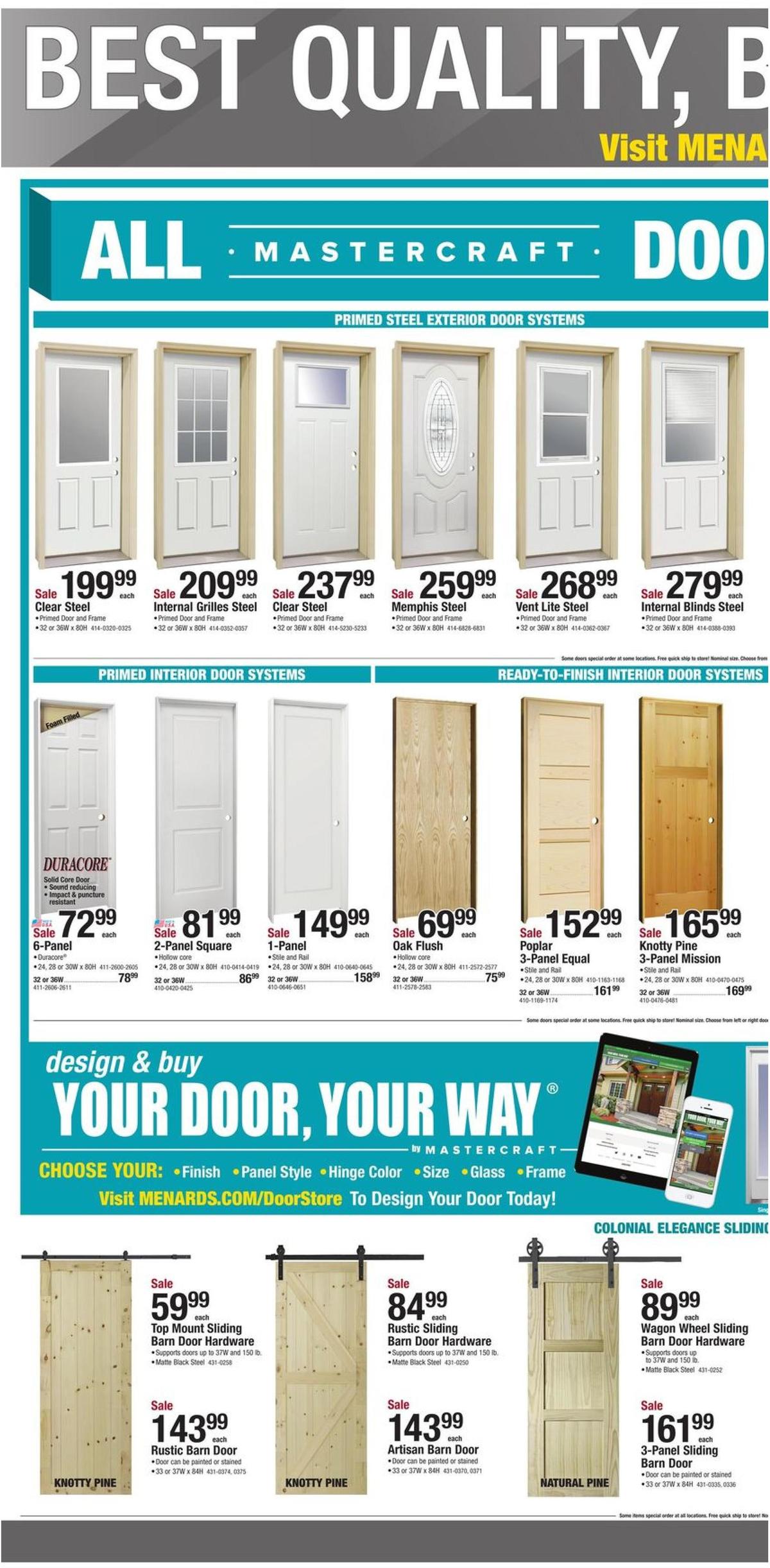 Menards Door and Window Sale Weekly Ad from July 24