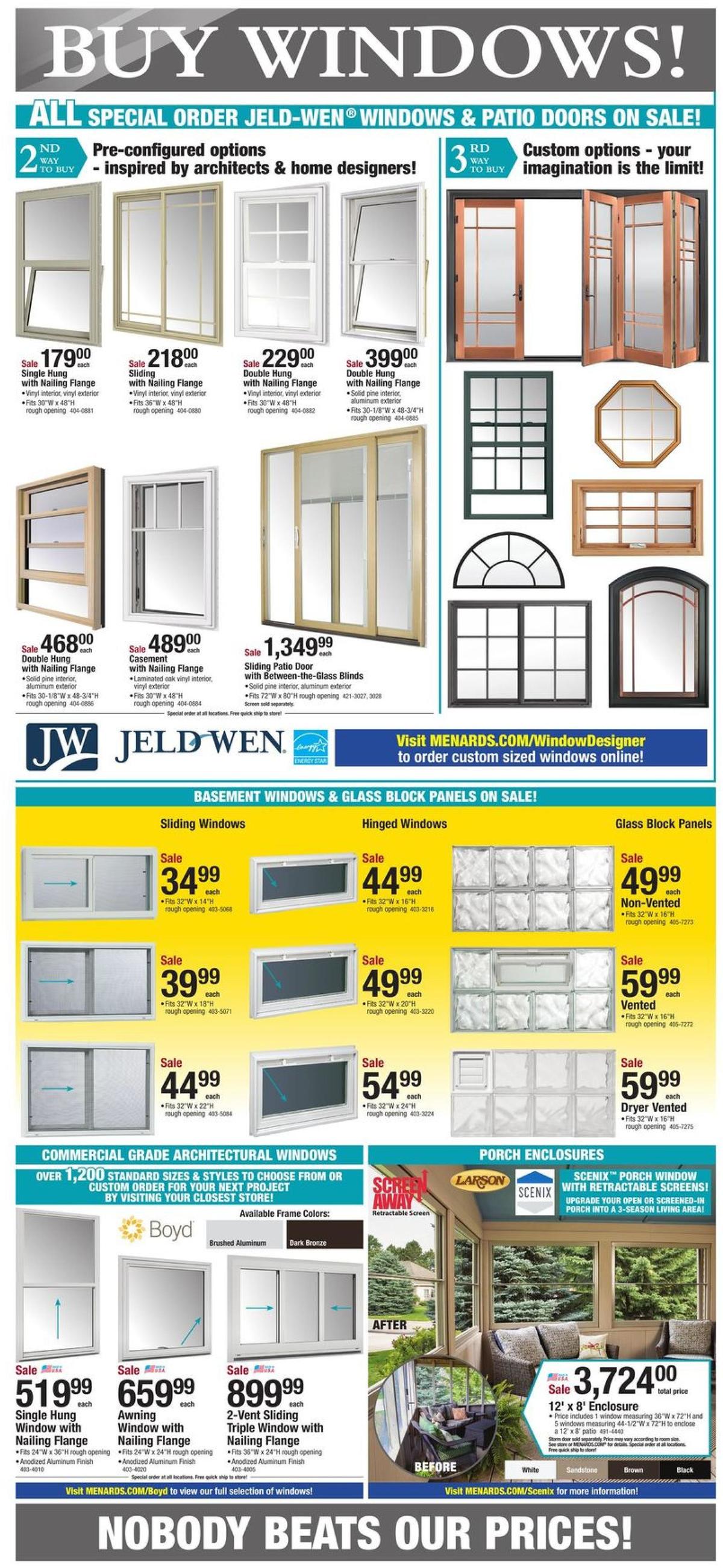 Menards Door and Window Sale Weekly Ad from July 24