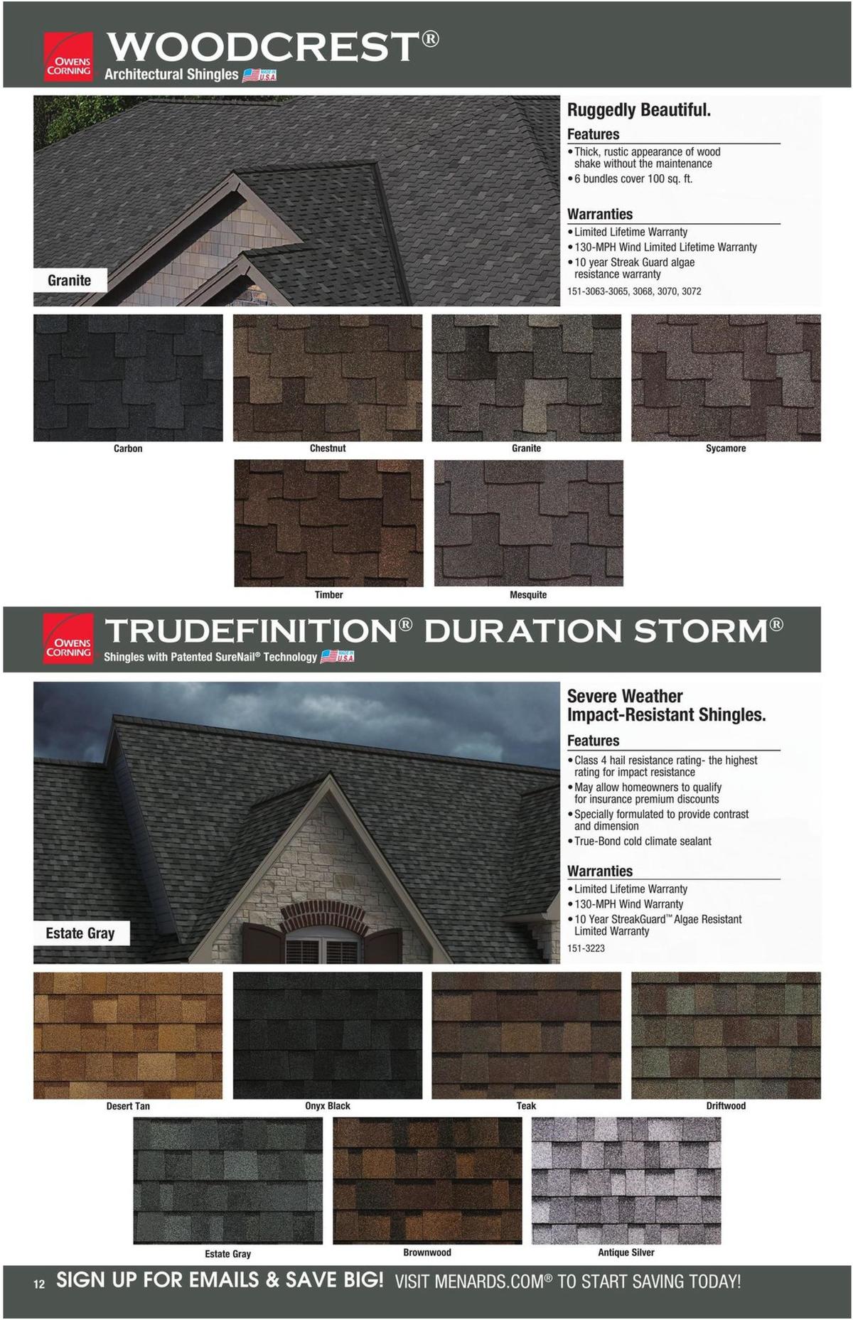 Menards Roofing & Siding Catalog Weekly Ad from August 11