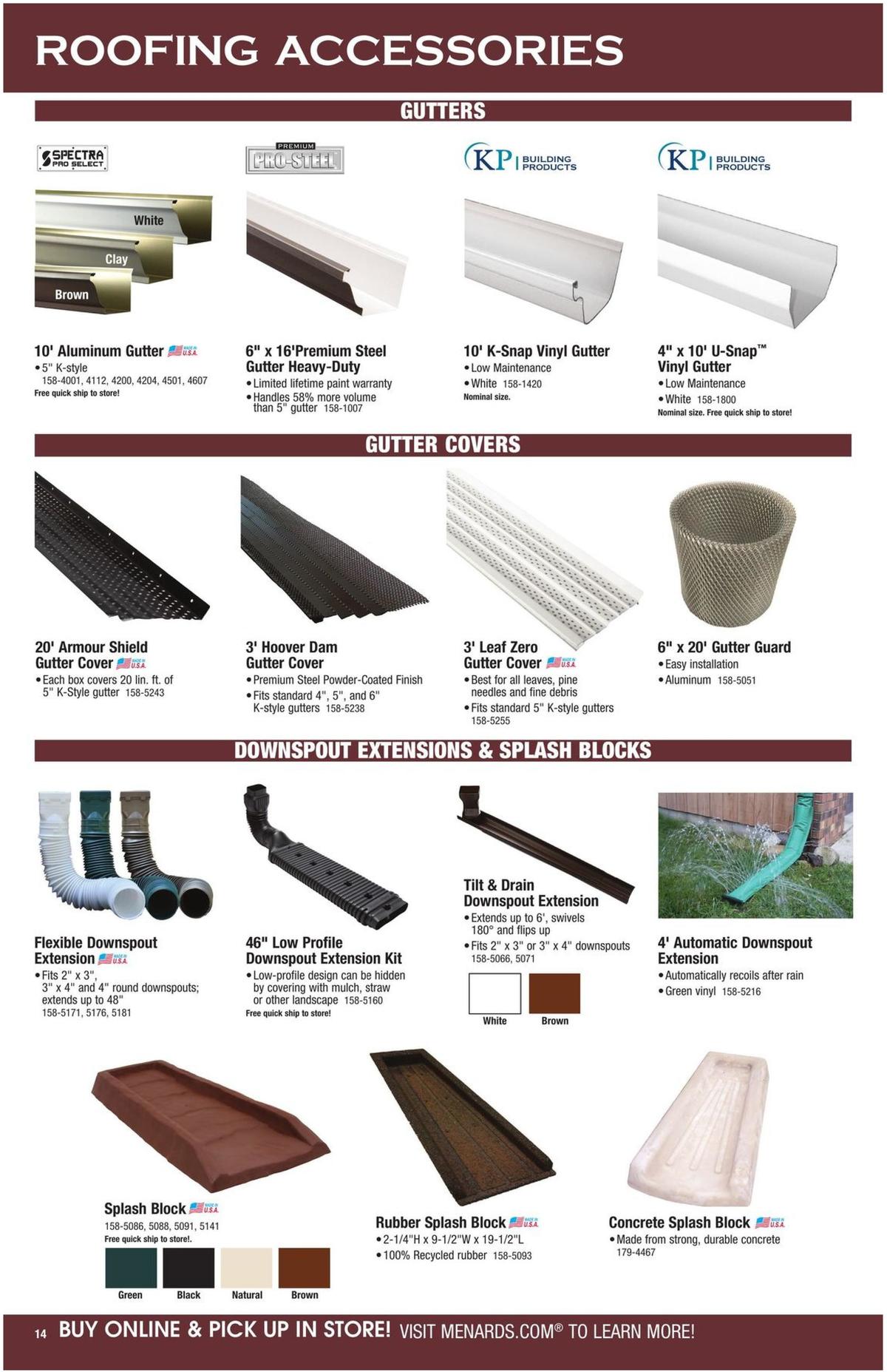 Menards Roofing & Siding Catalog Weekly Ad from August 11