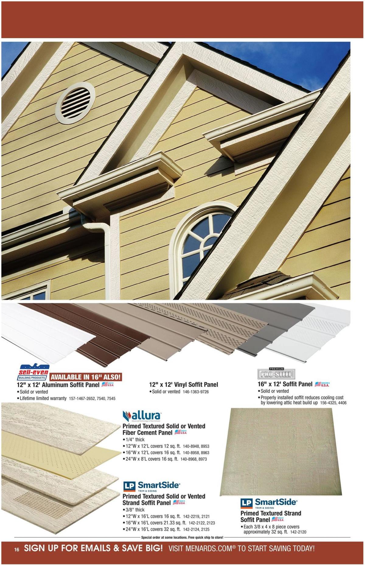 Menards Roofing & Siding Catalog Weekly Ad from August 11