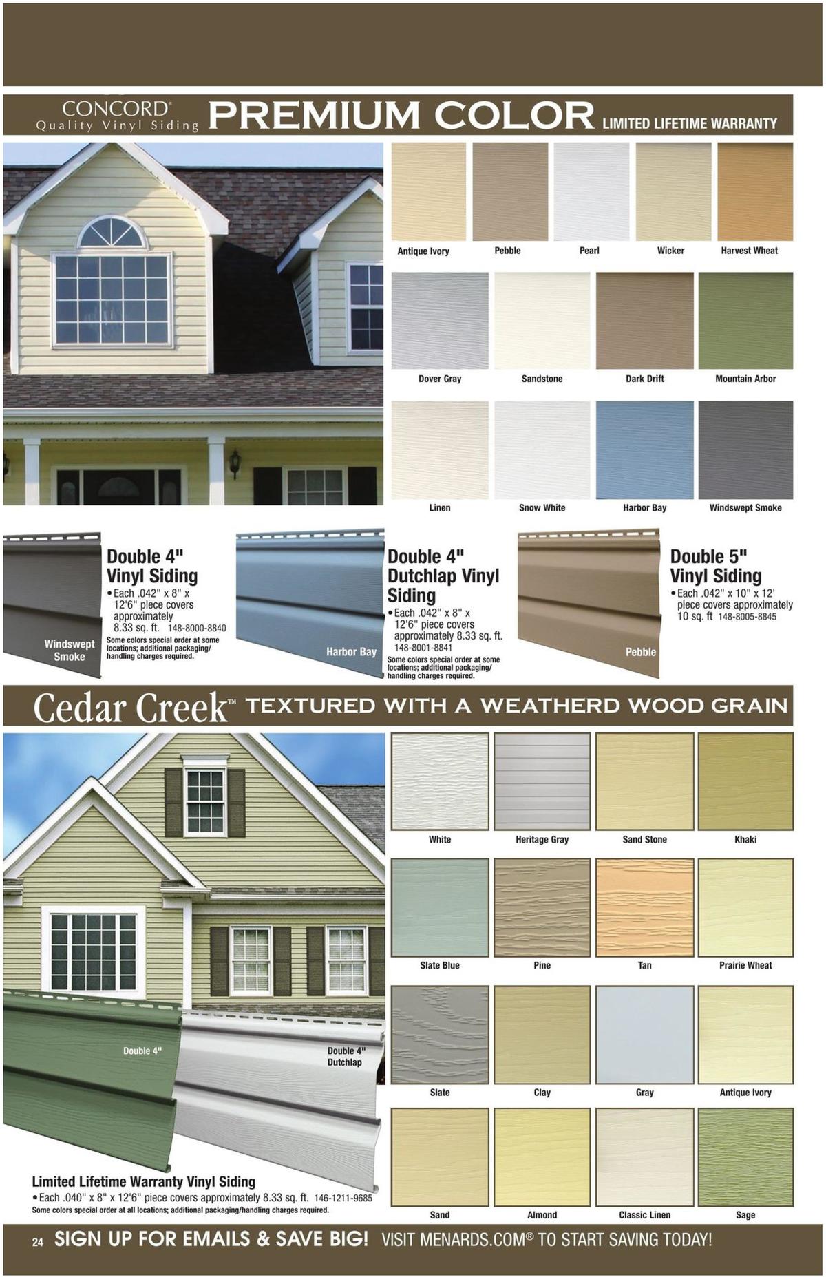 Menards Roofing & Siding Catalog Weekly Ad from August 11