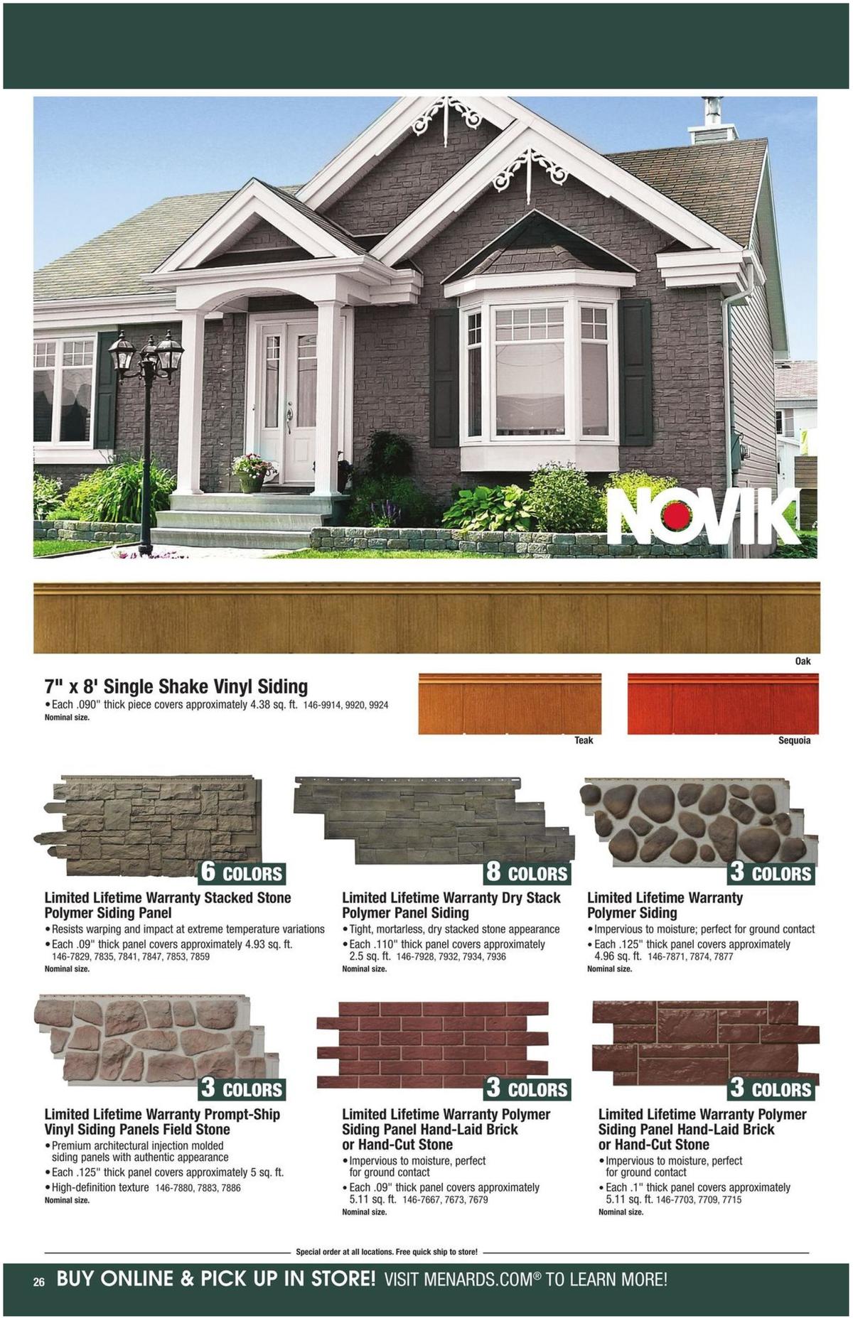Menards Roofing & Siding Catalog Weekly Ad from August 11