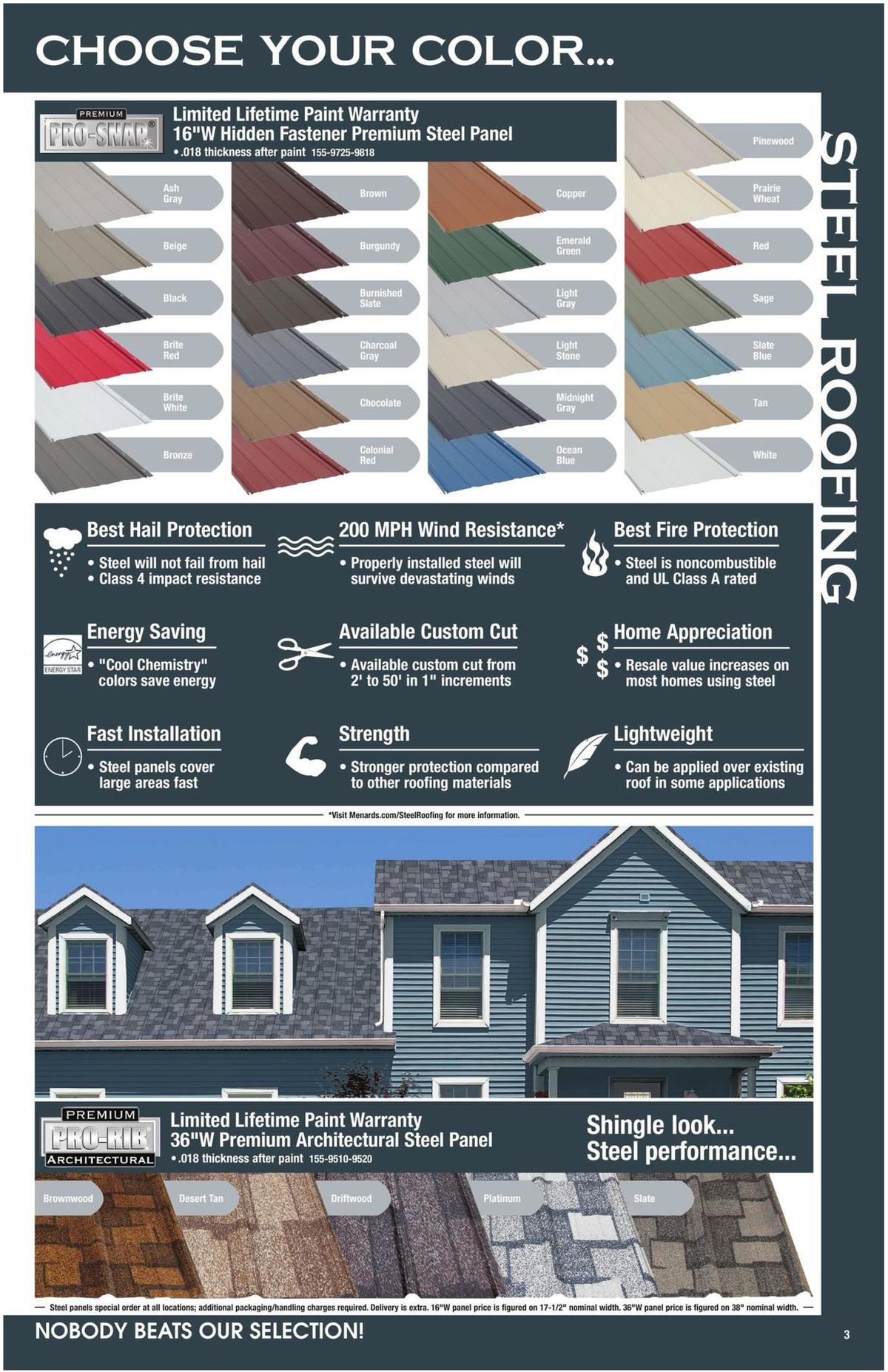 Menards Roofing & Siding Catalog Weekly Ad from August 11