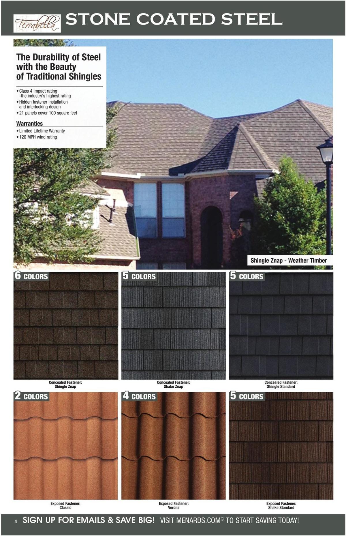 Menards Roofing & Siding Catalog Weekly Ad from August 11