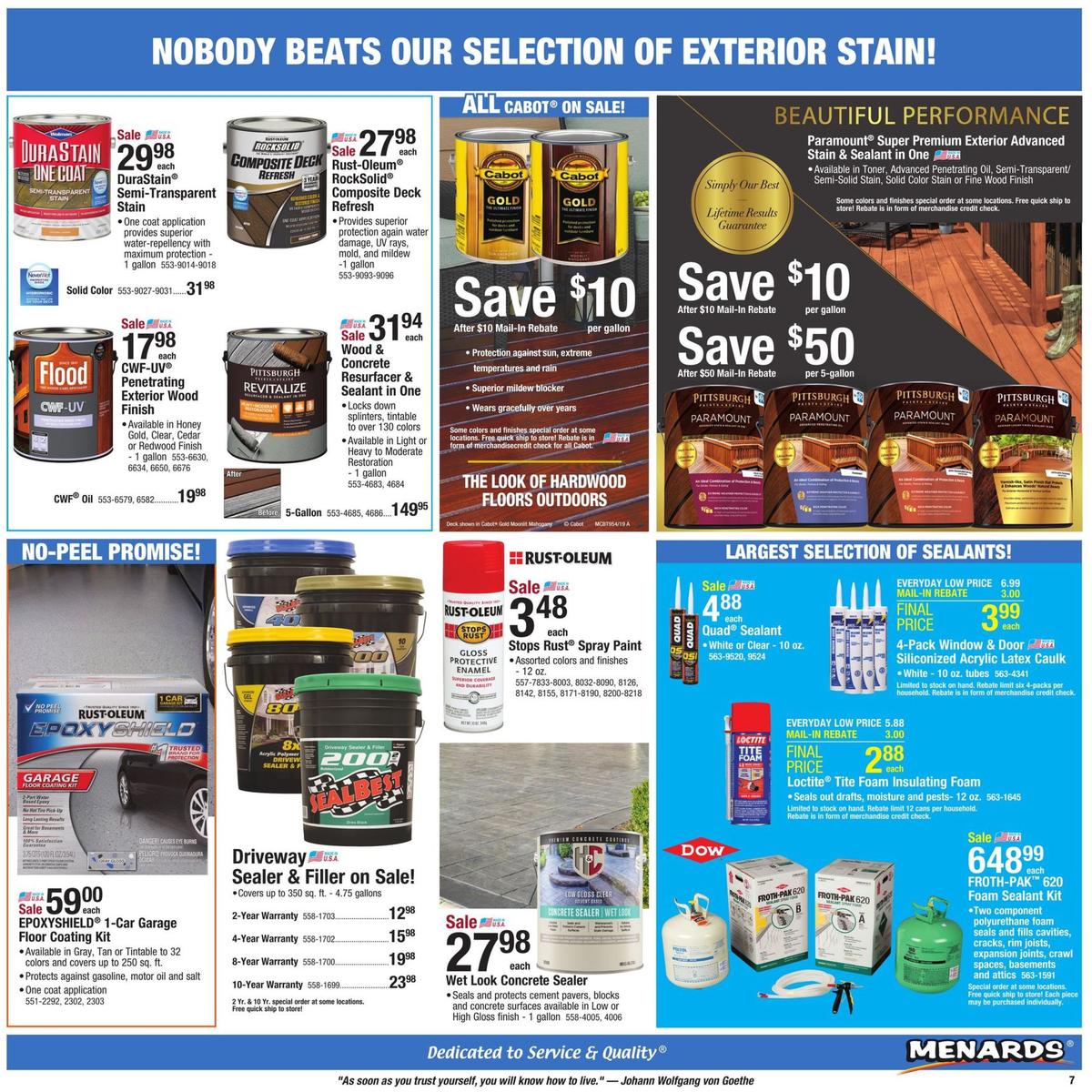 Menards Weekly Ad from August 18