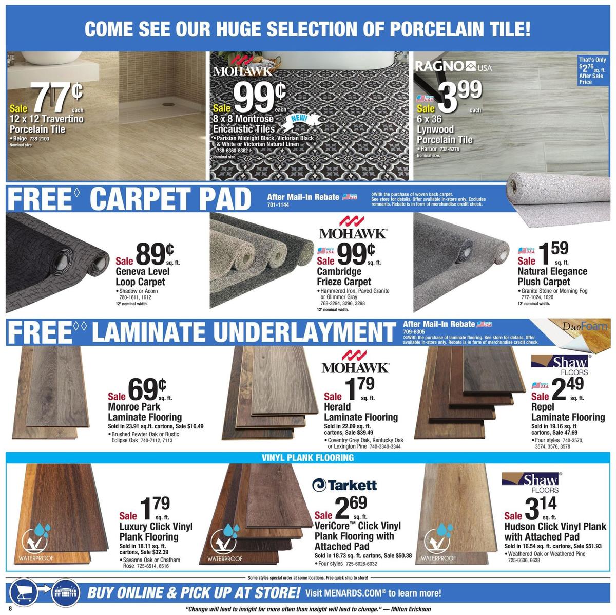 Menards Weekly Ad from August 18