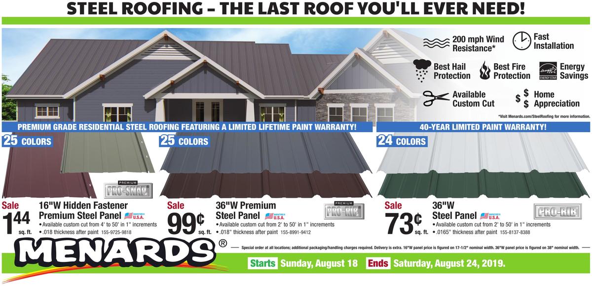 Menards Weekly Ad from August 18