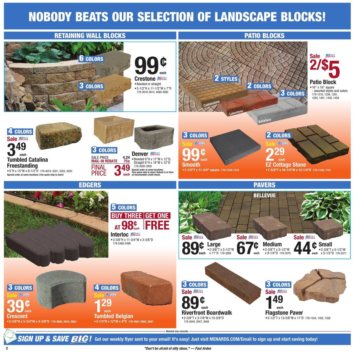 Menards Weekly Ad from August 18
