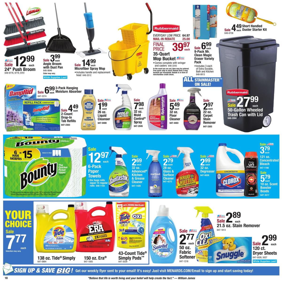 Menards Weekly Ad from August 18