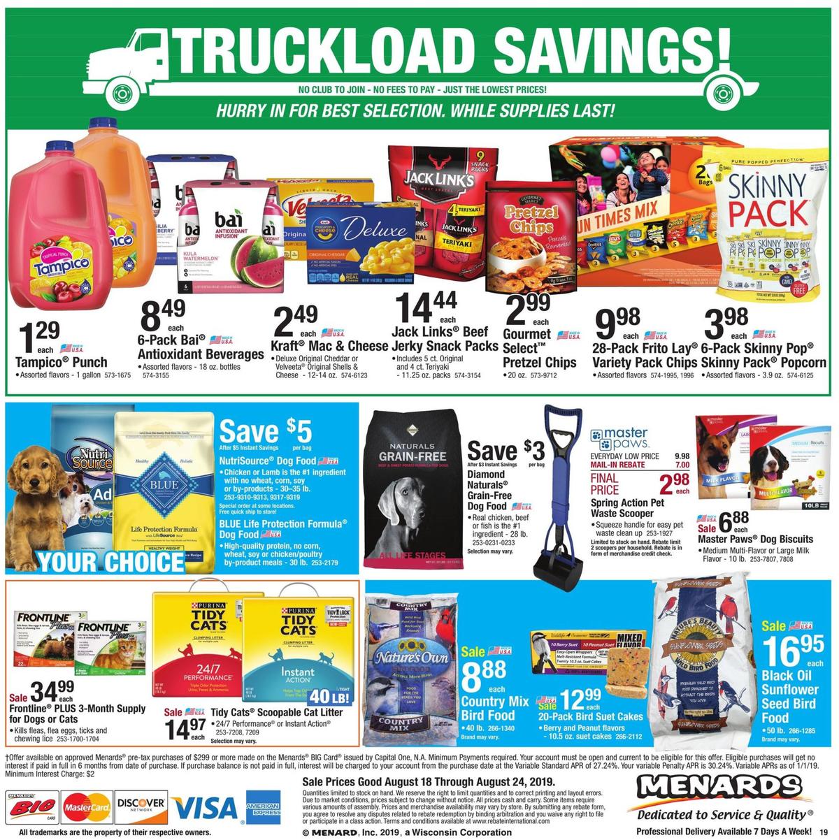 Menards Weekly Ad from August 18