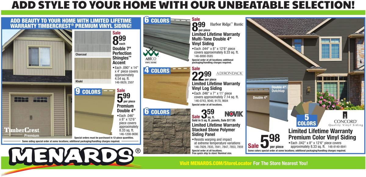 Menards Weekly Ad from August 18