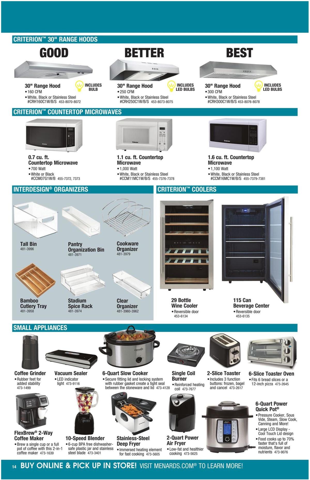 Menards Kitchen & Appliance Catalog Weekly Ad from August 25