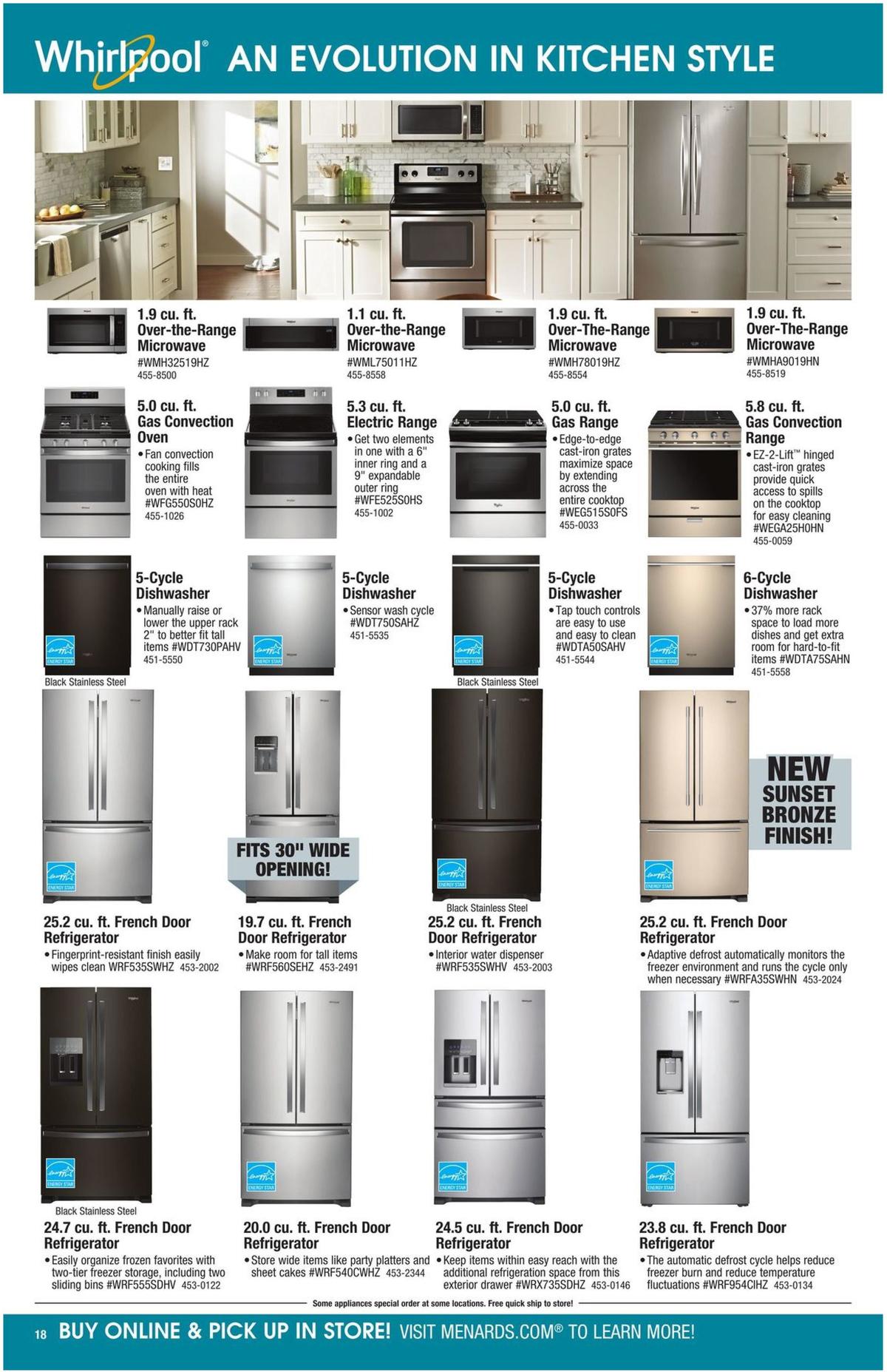 Menards Kitchen & Appliance Catalog Weekly Ad from August 25