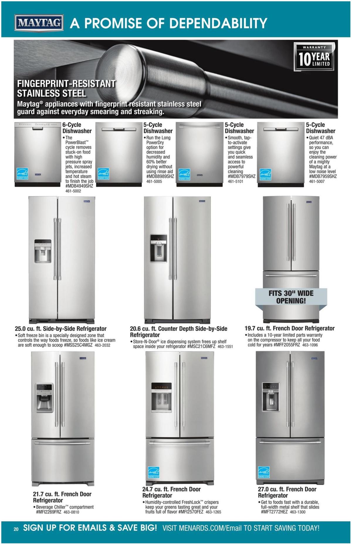 Menards Kitchen & Appliance Catalog Weekly Ad from August 25