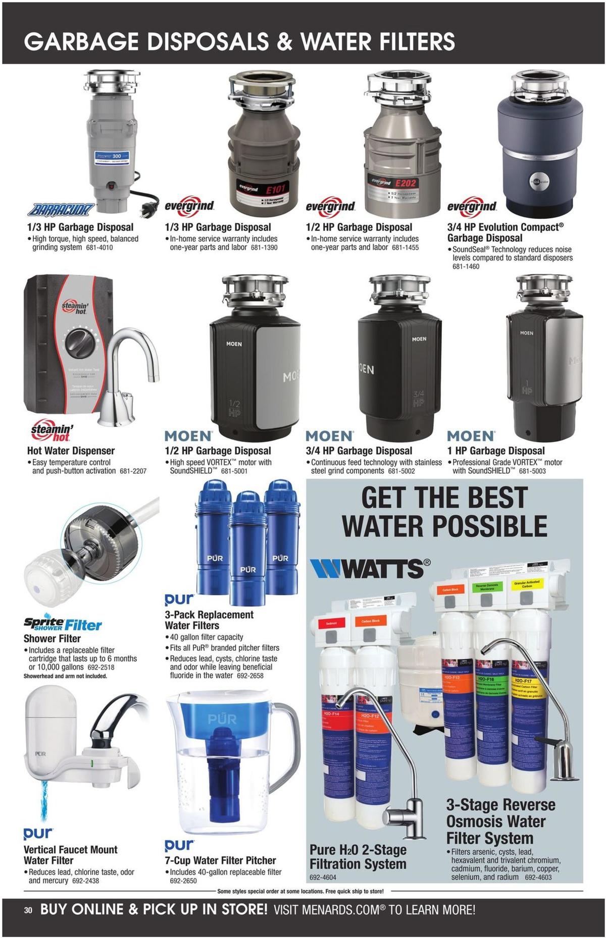 Menards Kitchen & Appliance Catalog Weekly Ad from August 25