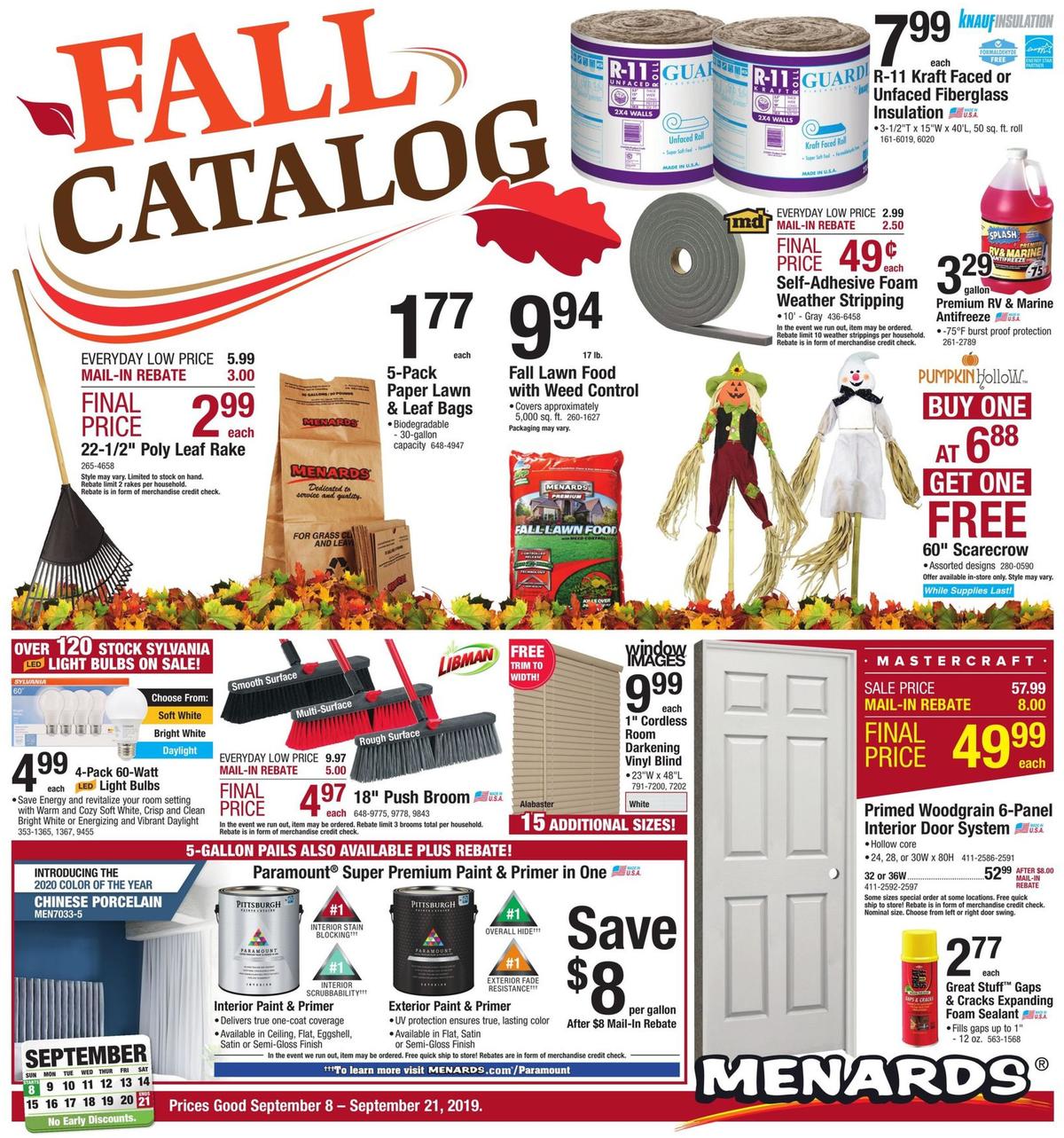 Menards Weekly Ad from September 8