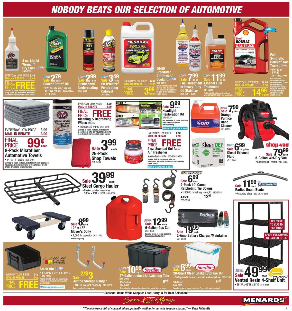 Menards Weekly Ad from September 8