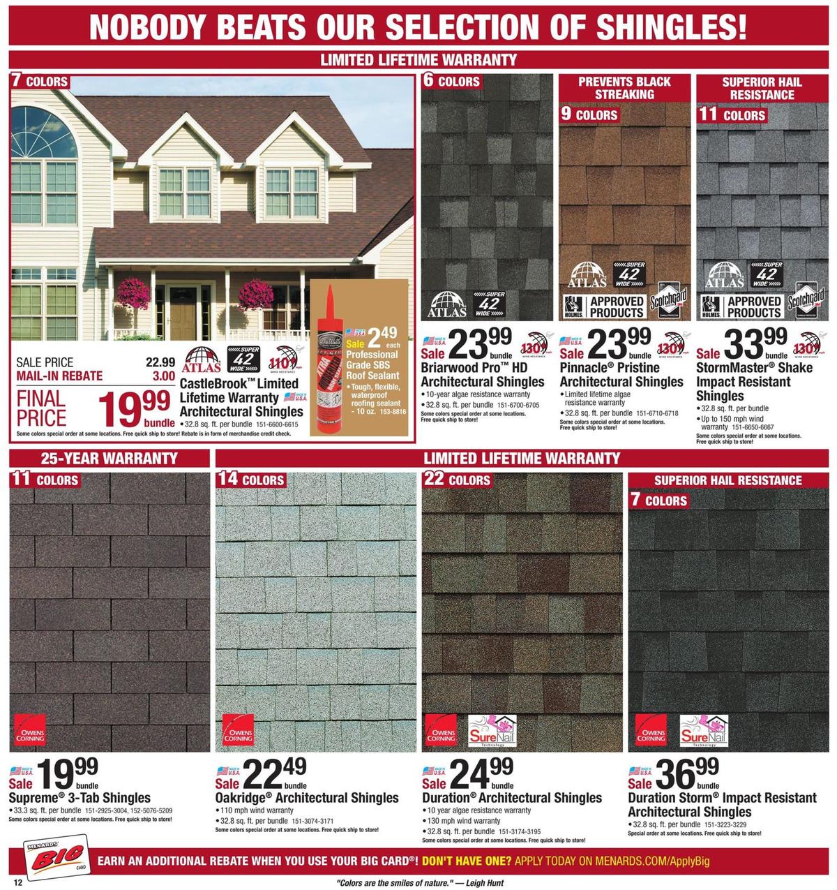 Menards Weekly Ad from September 8