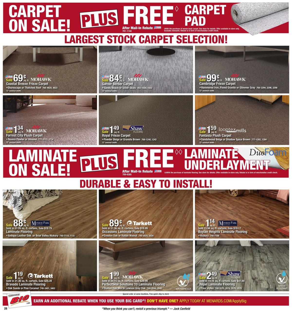 Menards Weekly Ad from September 8