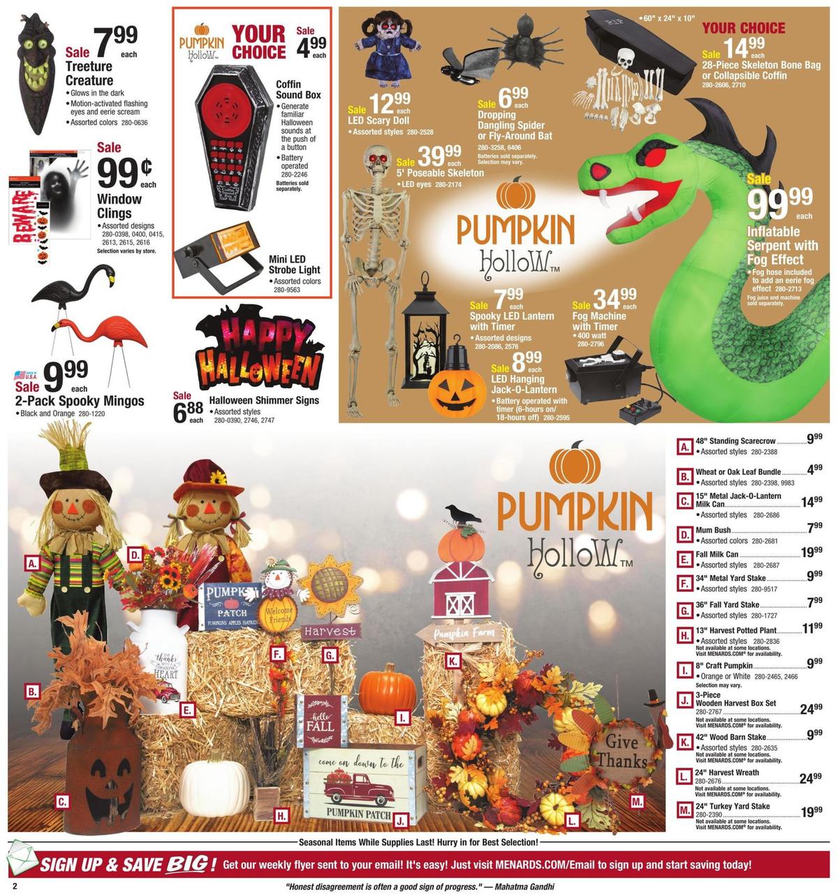Menards Weekly Ad from September 8