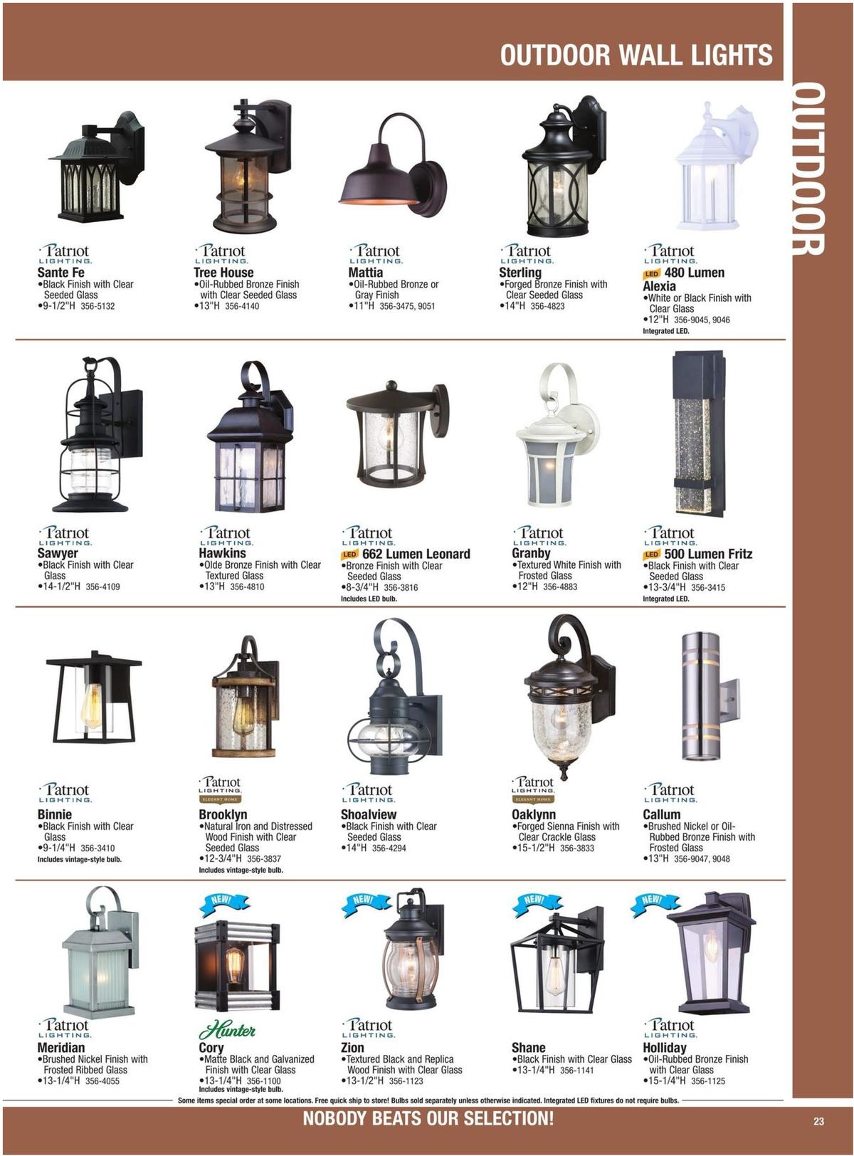 Menards Fashion Lighting Catalog Weekly Ad from September 15