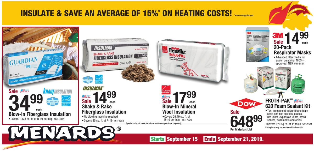 Menards Second Week To Save Weekly Ad from September 15