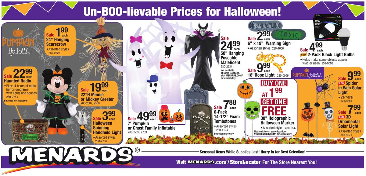 Menards Weekly Ad from October 6