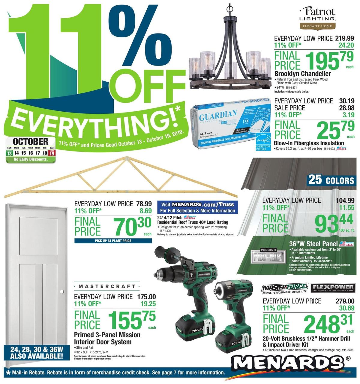 Menards Weekly Ad from October 13